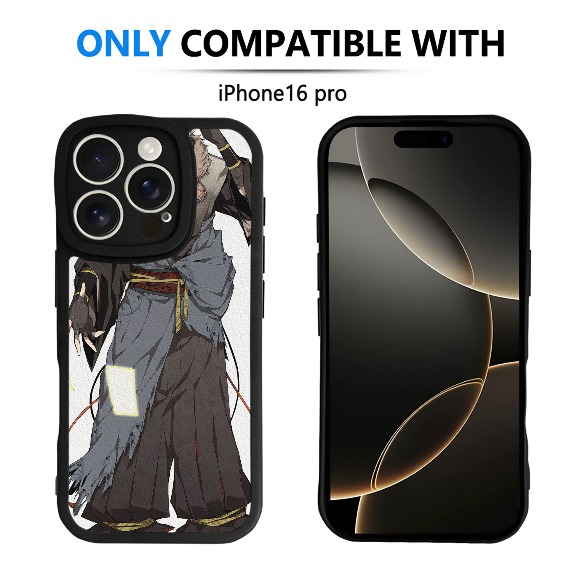 （画像用） 文豪ストレイドッグス Bungo Stray Dogs 【iPhone 16シリーズ対応】シリコンスマホケース（レザー調） 材質：シリコン